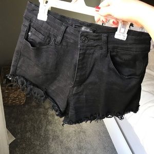 Black Jean Shorts